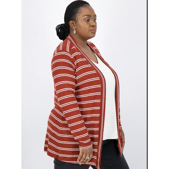 Market & Spruce Stitch Fix Barona Brushed Knit Cardigan Sweater NWT Plus 1X Soft - Picture 10 of 11